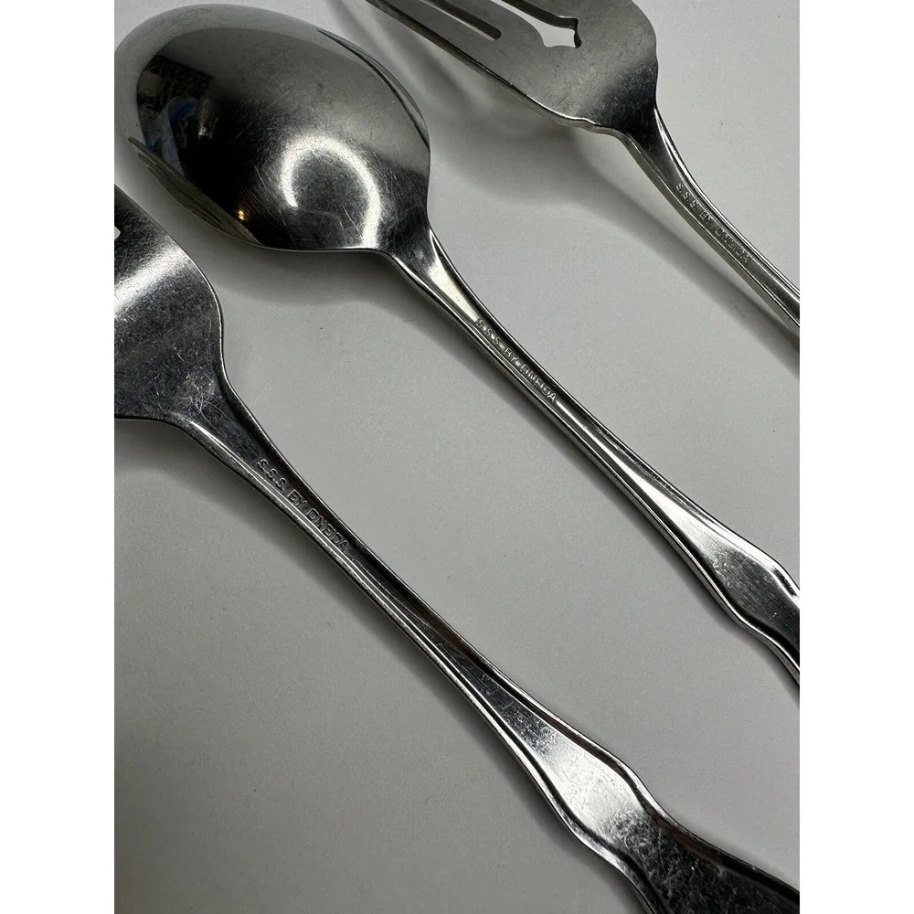 Oneida Trinity‎ Stainless Flatware Replacement  3 Pc Fork Spoon Set Dinner Salad